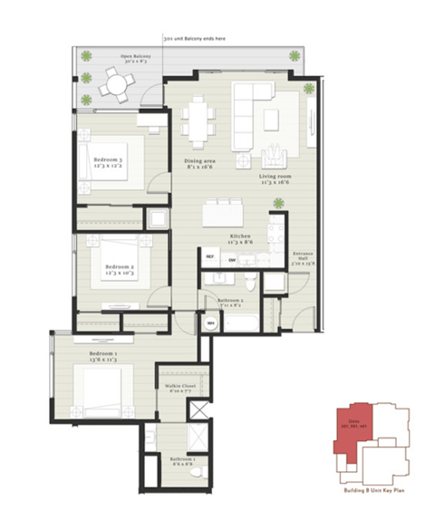the floor plan of the residence