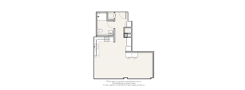 A floor plan of a residential building is shown with a note indicating it is a sample convertible floor plan at The Residences at Liberty Tower.