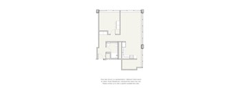 A floor plan for a 1 Bedroom Nook at Liberty Tower Residences is shown.