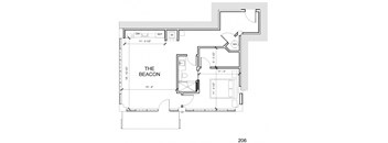 the floor plan of the beacons upper floor