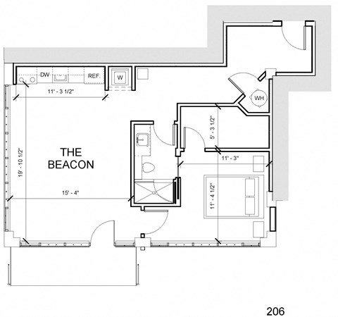 the floor plan of the beacons upper floor