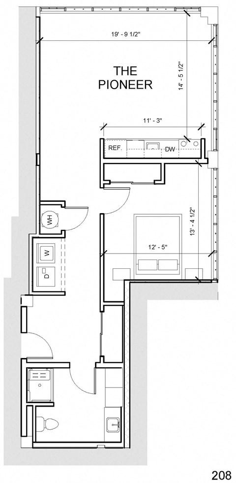 the floor plan for a small apartment