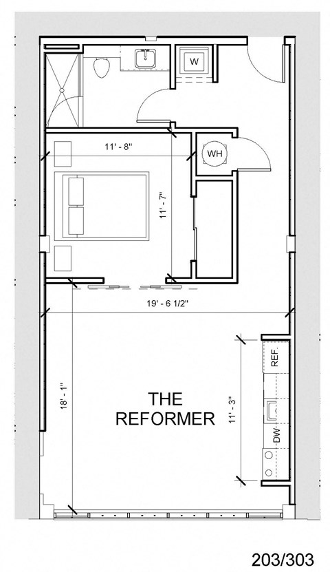 floor plan of the first floor of a small house