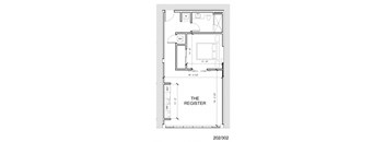 floor plan of the first floor of the small house