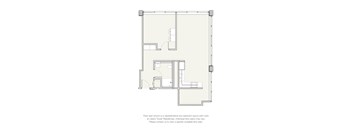 A floor plan for a two-bedroom apartment at Liberty Tower Residences is shown.