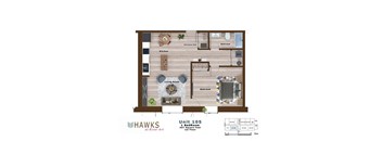 bedroom floor plan an in 2 bed 1 bath