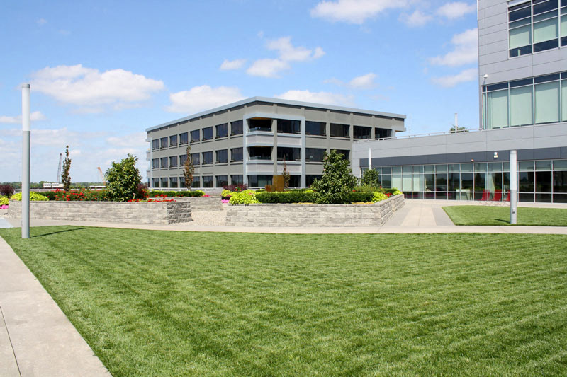 Skyline Tower Outdoor Area at Skyline Tower Apartments, Fort Wayne, IN