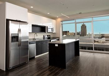 Kitchen at Skyline Tower Apartments, Fort Wayne, IN