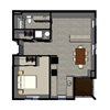 Armar One Bedroom (757sf)