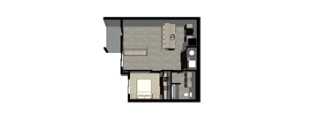 One Bed (572sf - 585sf)