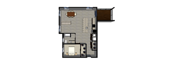One Bedroom (992sf)