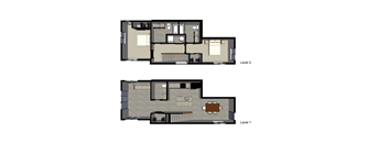 2x2.5 Townhome (1270sf)