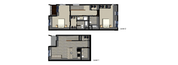 2x2.5 Townhome (1251sf)