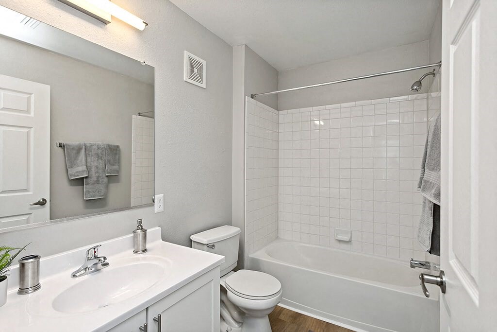 Bathroom Updated at England Run Apartments in Fredericksburg VA