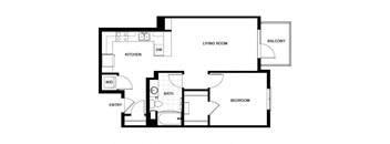 A03 Floor Plan at Candara at Hancock Park Apartments in Los Angeles CA