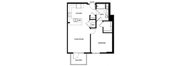 A04 Floor Plan at Candara at Hancock Park Apartments in Los Angeles CA