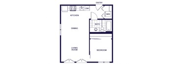 A06 Floorplan Image at Q21 Apartments in Portland OR