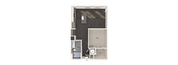 A07 one bedroom floor plan image at North at Totem Lake Apartments in Kirkland WA
