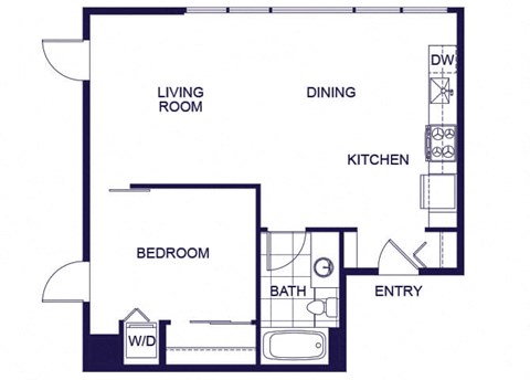 A08 Floorplan Image at Q21 Apartments in Portland OR