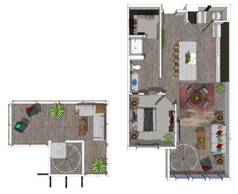One Bedroom Floor Plan at District at Scottsdale Apartments in Scottsdale AZ