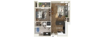 a floor plan of a two bedroom apartment