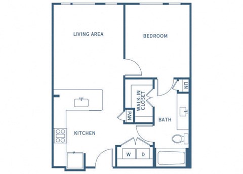 a blueprint of a floor plan with a bedroom and a bathroom