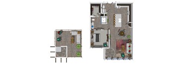One Bedroom Floor Plan at District at Scottsdale Apartments in Scottsdale AZ