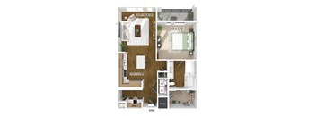 One bedroom floor plan at The Edley in Atlanta GA