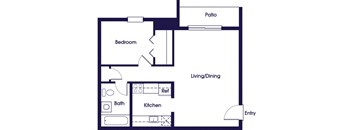 One bedroom one bathroom image at Wicklow Square