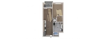 a 1 bedroom floor plan  sierra residences  460 sq ft