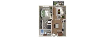 A1 floor plan at The Sevens in Dallas TX