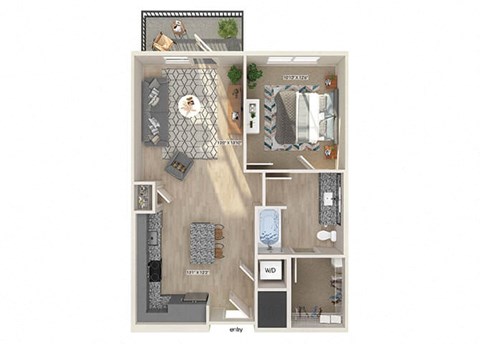 A1 Floorplan Image at Verge Apartments in Atlanta GA