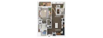 One bedroom floor plan at Jayden Apartments in Peabody MA
