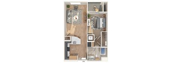 A2 Floorplan Image at Chroma Apartments in Canoga Park CA