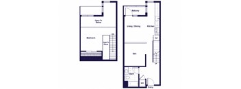 A20L floor plan at Idea1 Apartments in San Diego CA
