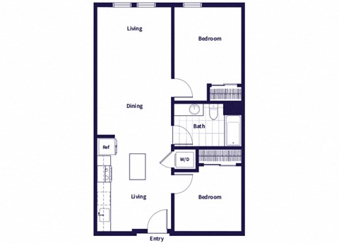 A22 floor plan at Idea1 Apartments in San Diego CA