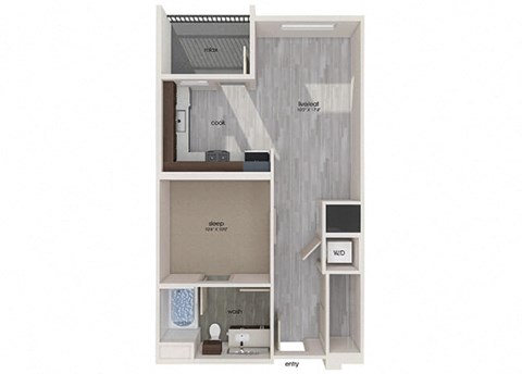 A2 floor plan at Embark Apartments in Freemont CA
