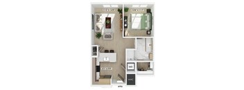 One bedroom floor plan at 333 Ellington in Gaithersburg MD