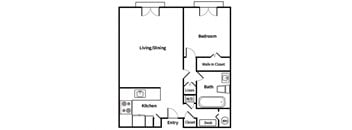 A2 Floorplan Image at Town Center Apartments in Santa Clarita CA