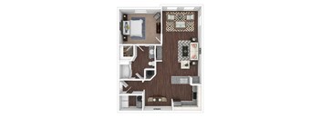 One bedroom apartment at Portofino Place Apartments in West Palm Beach Florida