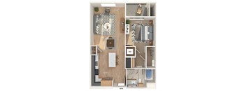 A3 Floorplan Image at Chroma Apartments in Canoga Park CA