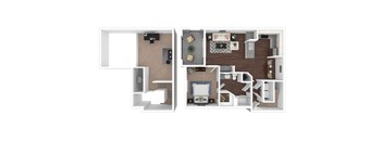 One bedroom apartment at Portofino Place Apartments in West Palm Beach Florida