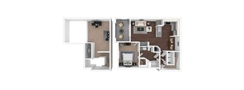 One bedroom apartment at Portofino Place Apartments in West Palm Beach Florida