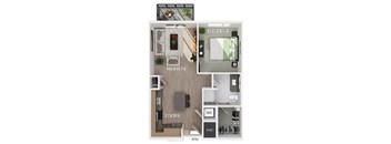A3 floor plan at The Sevens in Dallas TX