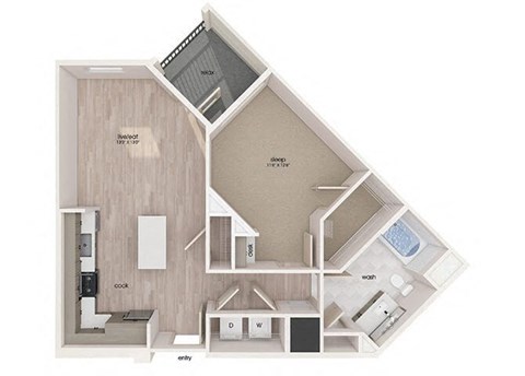 A3 floor plan at Embark Apartments in Freemont CA