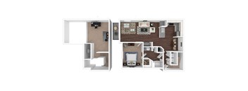 One bedroom apartment at Portofino Place Apartments in West Palm Beach Florida