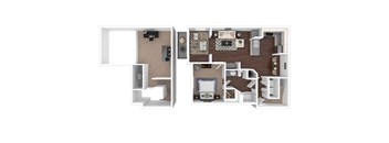 One bedroom apartment at Portofino Place Apartments in West Palm Beach Florida