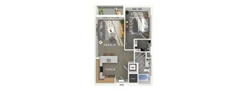 one bedroom one bathroom floor plan at coasterra apartments