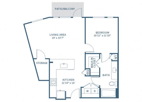 a floor plan of a house with an open floor