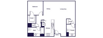One bedroom Floorplan Image